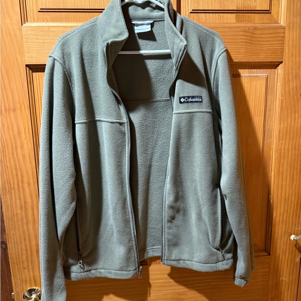 Columbia Olive Fleece Outerwear